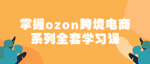 掌握ozon跨境电商系列全套学习课-优优云创网