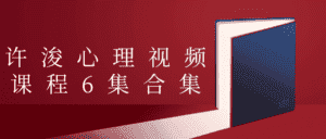 许浚心理视频课程6集合集-优优云创网