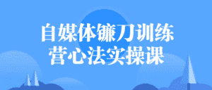 自媒体镰刀训练营心法实操课-优优云创网