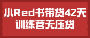 小Red书带货42天训练营无压货-优优云创网