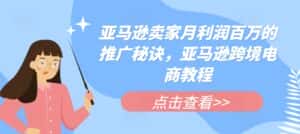 亚马逊卖家月利润百万的推广秘诀，亚马逊跨境电商教程-优优云创网