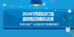 (11458期)2024付免联动-打造盈利型店铺实战课,系统化推广 从选品到打造爆款操作-优优云创网