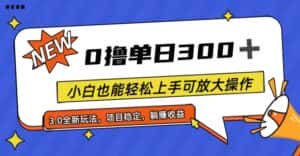 （11490期）全程0撸，单日300+，小白也能轻松上手可放大操作-优优云创网