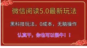 （11507期）微信阅读最新5.0版本，黑科技玩法，完全解放双手，多窗口日入500＋-优优云创网