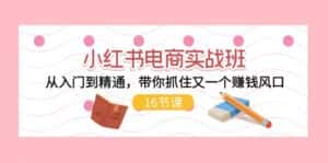 (11533期)小红书电商实战班,从入门到精通,带你抓住又一个赚钱风口(16节)-优优云创网