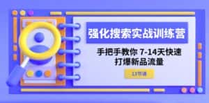 (11557期)强化 搜索实战训练营,手把手教你 7-14天快速-打爆新品流量(13节课)-优优云创网