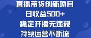 淘宝无人直播带货创新项目:日收益500+ 稳定开播无违规 持续运营不断流-优优云创网