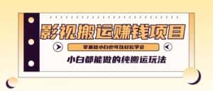 手把手教你操作影视搬运项目,小白都能做零基础也能赚钱-优优云创网