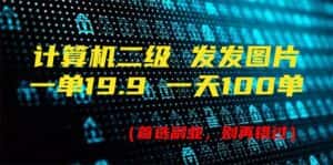 (11715期)计算机二级,一单19.9 一天能出100单,每天只需发发图片(附518G资料)-优优云创网