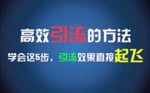 高效引流的方法,可以帮助你日引300+创业粉,一年轻松收入30万,比打工强太多!-优优云创网