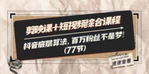 （11821期）剪映课+短视频综合课程：抖音底层算法，百万粉丝不是梦!（77节）-优优云创网