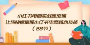 (11824期)小红书电商实战速成课,让你快速掌握小红书电商核心技能(28节)-优优云创网
