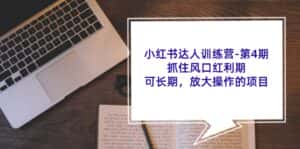 (11837期)小红书达人训练营-第4期:抓住风口红利期,可长期,放大操作的项目-优优云创网
