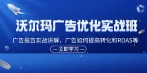 (11847期)沃尔玛广告优化实战班,广告报告实战讲解,广告如何提高转化和ROAS等-优优云创网
