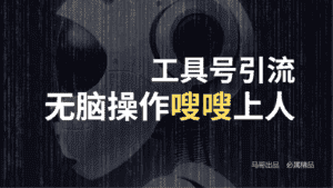 工具号高效引流法,嗖嗖上人,日引1000+,直接搬运,无脑操作-优优云创网