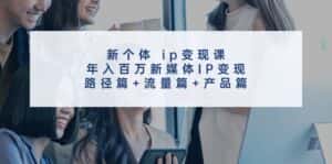 新个体ip变现课,年入百万新媒体IP变现,路径篇+流量篇+产品篇-优优云创网