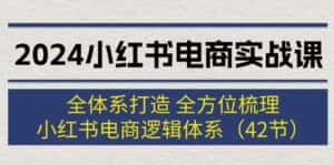 （12003期）2024小红书电商实战课：全体系打造 全方位梳理 小红书电商逻辑体系 (42节)-优优云创网