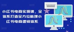 小红书电商实操课,全体系打造全方位梳理小红书电商逻辑体系-优优云创网