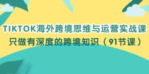 （12010期）TIKTOK海外跨境思维与运营实战课，只做有深度的跨境知识（91节课）-优优云创网