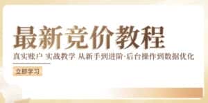 竞价教程：真实账户 实战教学 从新手到进阶·后台操作到数据优化-优优云创网