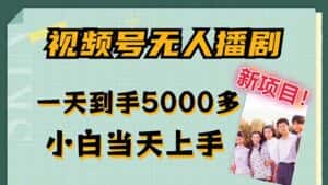 (12046期)视频号无人播剧,拉爆流量不违规,一天到手5000多,小白当天上手,多…-优优云创网