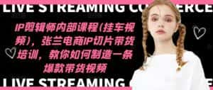 IP剪辑师内部课程(挂车视频),张兰电商IP切片带货培训,教你如何制造一条爆款带货视频-优优云创网