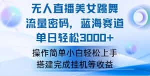 （12088期）快手无人直播美女跳舞，轻松日入3000+，流量密码，蓝海赛道，上手简单…-优优云创网