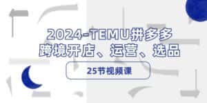 2024TEMU拼多多跨境开店、运营、选品(25节视频课)-优优云创网