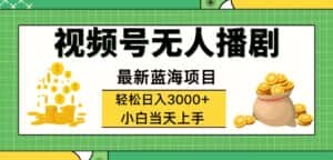 （12128期）视频号无人播剧，轻松日入3000+，最新蓝海项目，拉爆流量收益，多种变…-优优云创网