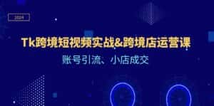 Tk跨境短视频实战&跨境店运营课:账号引流、小店成交-优优云创网