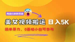 (12177期)【新思路】视频搬运+网盘拉新,靠搬运每日5000+简单暴力,0基础小白可参与-优优云创网