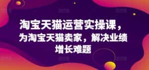 淘宝天猫运营实操课，为淘宝天猫卖家，解决业绩增长难题-优优云创网