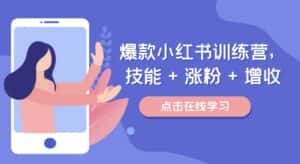 爆款小红书训练营,技能 + 涨粉 + 增收,用好小红书,做你喜欢又擅长的事,涨粉又赚钱-优优云创网