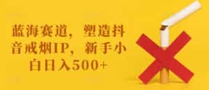 蓝海赛道,塑造抖音戒烟IP,新手小白日入500+-优优云创网