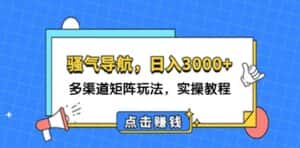 (12255期)日入3000+ 骚气导航,多渠道矩阵玩法,实操教程-优优云创网