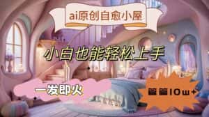 ai原创治愈小屋，小白也能轻松上手，一发即火，篇篇10w+-优优云创网