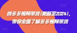 拼多多视频带货(更新至2024)，带你全面了解多多视频带货-优优云创网