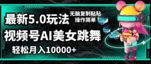 （12467期）视频号最新玩法，AI美女跳舞，轻松月入一万+，简单上手就会-优优云创网