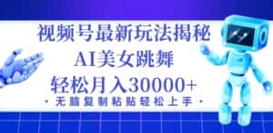 （12448期）视频号最新暴利玩法揭秘，小白也能轻松月入30000+-优优云创网