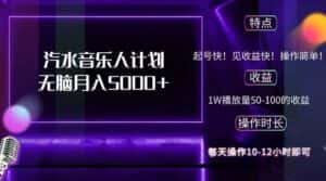 (12429期)抖音汽水音乐人计划无脑月入5000+-优优云创网