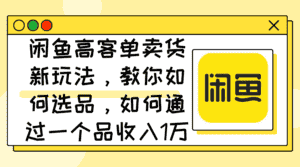 (12387期)闲鱼高客单卖货新玩法,教你如何选品,如何通过一个品收入1万+-优优云创网