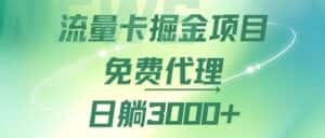 (12321期)流量卡掘金代理,日躺赚3000+,变现暴力,多种推广途径-优优云创网