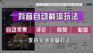 抖音自动截流玩法,利用一个软件自动采集、评论、点赞、私信,全域引流-优优云创网
