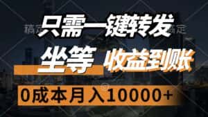 （12495期）只需一键转发，坐等收益到账，0成本月入10000+-优优云创网