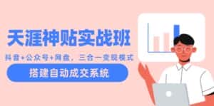 天涯神贴实战班:抖音+公众号+网盘,三合一变现模式,搭建自动成交系统-优优云创网