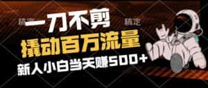 (12576期)2分钟一个作品,一刀不剪,撬动百万流量,新人小白刚做就赚500+-优优云创网