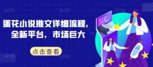 蛋花小说推文详细流程，全新平台，市场巨大-优优云创网