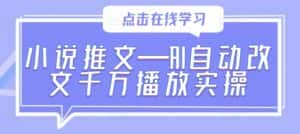 小说推文—AI自动改文千万播放实操-优优云创网