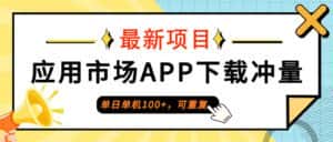 (12690期)单日单机100+,每日可重复,应用市场APP下载冲量-优优云创网