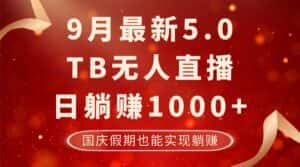 (12730期)9月最新TB无人,日躺赚1000+,不违规不封号,国庆假期也能躺!-优优云创网